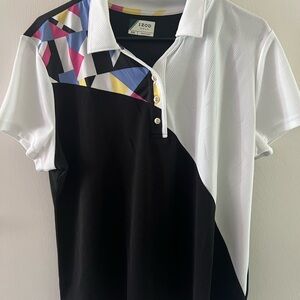 IZOD Golf Polo with Geometric Design